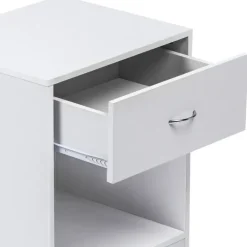 Lot de 2 tables de chevet blanches en bois