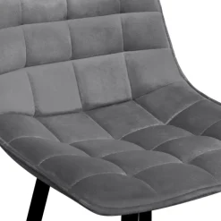 Lot de 4 tabourets de bar matelassés en velours mix color