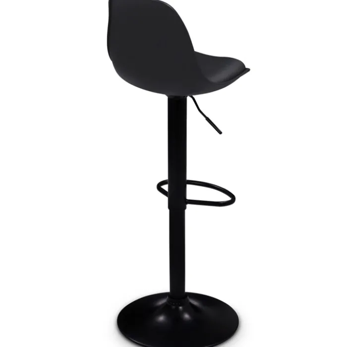 Lot de 2 tabourets de bar noir réglables