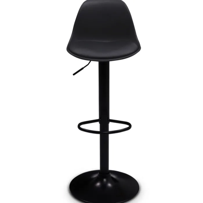 Lot de 2 tabourets de bar noir réglables