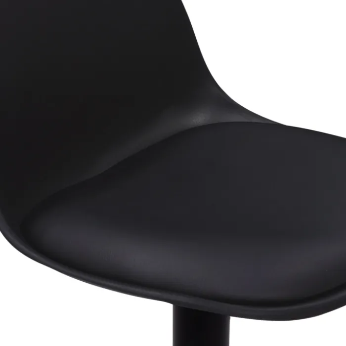 Lot de 2 tabourets de bar noir réglables