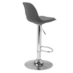 Lot de 2 tabourets de bar Karl design gris