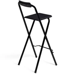 Lot de 4 tabourets hauts pliants noirs