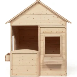 Maisonnette pour enfants en bois pour l’extérieur avec jardinières