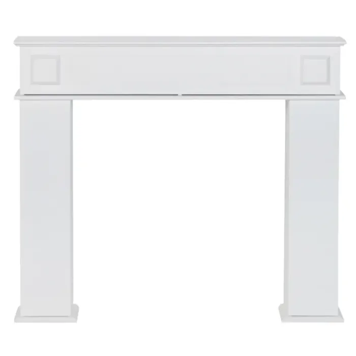 Manteau de cheminée console décorative avec rangement
