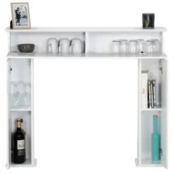 Manteau de cheminée console décorative avec rangement