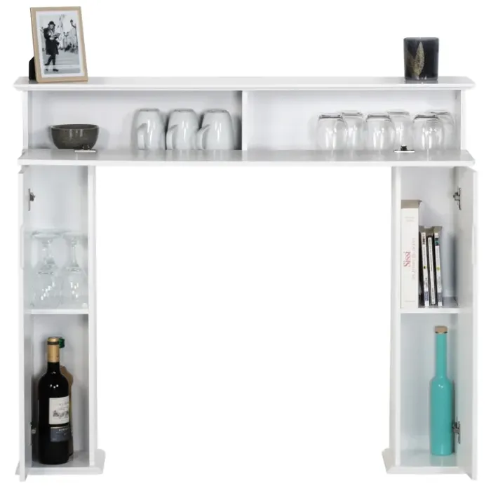 Manteau de cheminée console décorative avec rangement