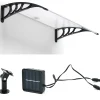 Marquise avec led solaires 80x120 cm