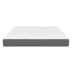 Matelas 160x200 cm à mémoire de forme épaisseur 20 cm blanc et gris