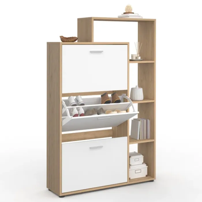 Meuble à chaussures 3 portes avec étagère