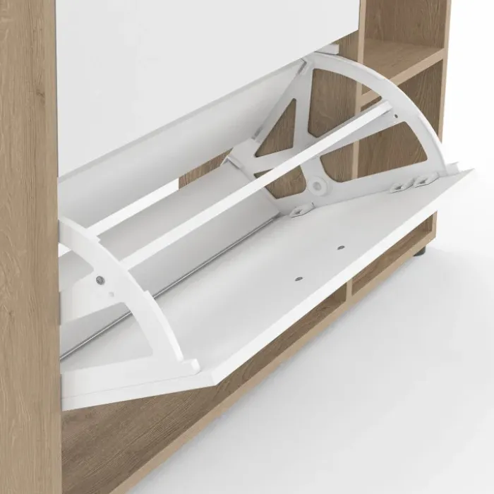 Meuble à chaussures 2 portes avec étagère