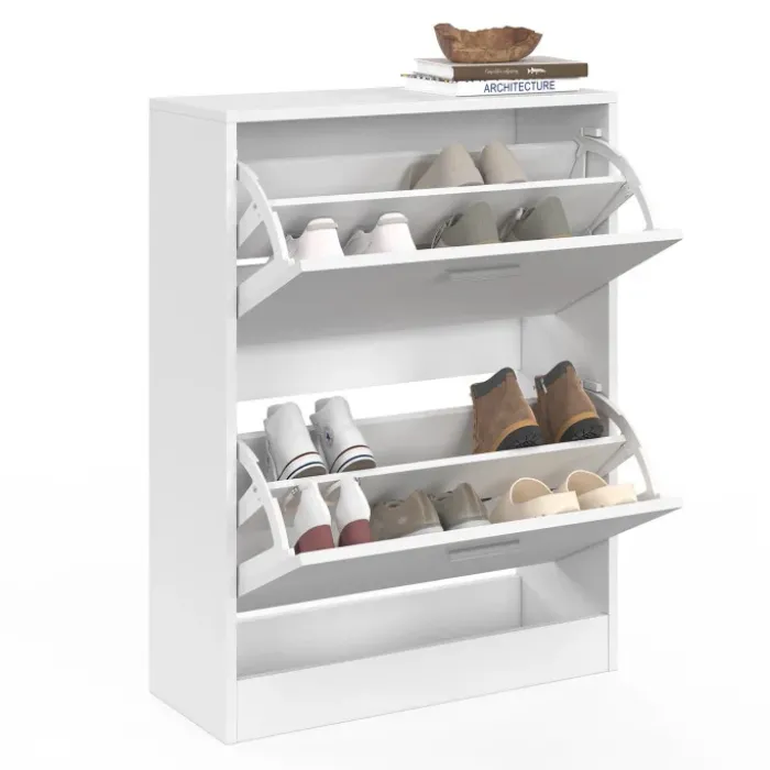 Meuble à chaussures blanc 2 portes