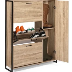 Meuble à chaussures industriel avec 4 portes