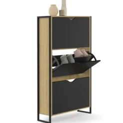 Meuble à chaussures industriel avec 3 portes
