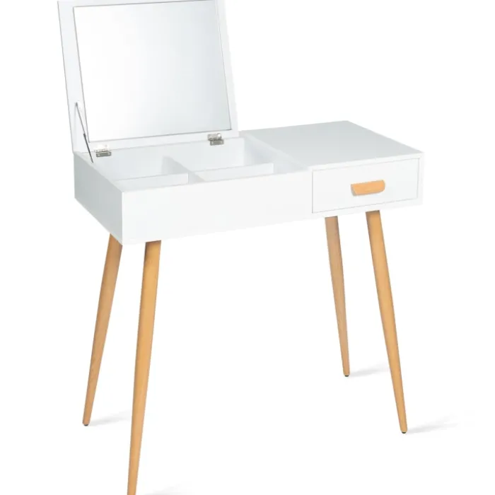 Meuble coiffeuse blanche style scandinave