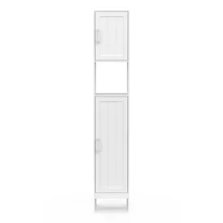 Meuble colonne blanc 170 cm pour salle de bain avec rangement