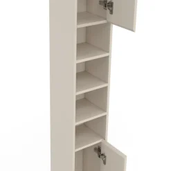 Meuble colonne salle de bain TOMI 2 portes 4 niches beige