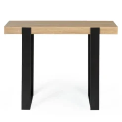 Meuble console noir et bois 100 cm