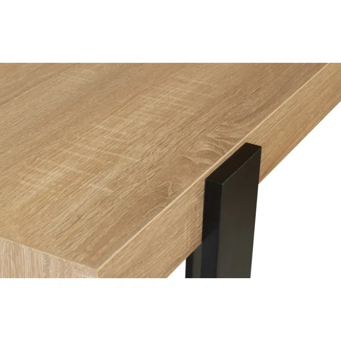 Meuble console noir et bois 100 cm