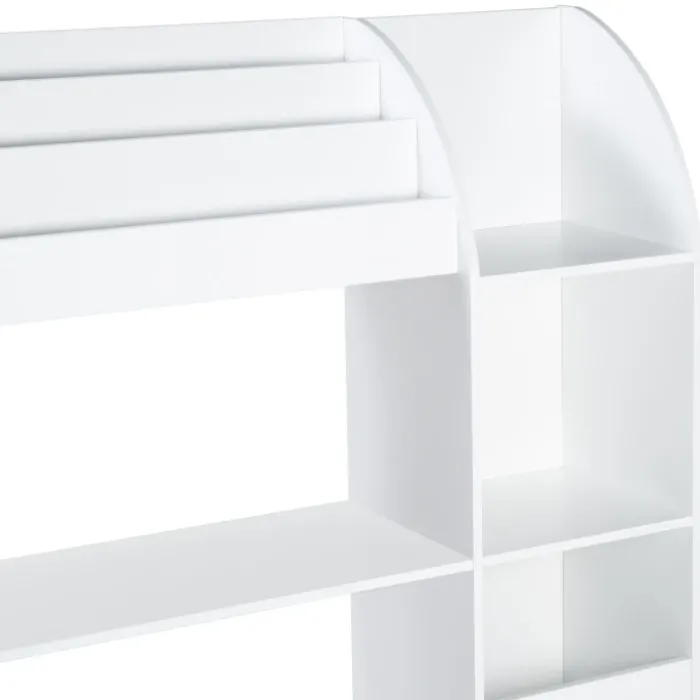 Meuble de rangement blanc pour jouets avec étagère bibliothèque