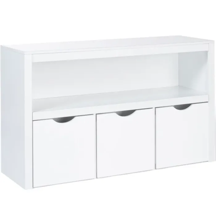 Meuble de rangement pour enfant 3 tiroirs bois blanc