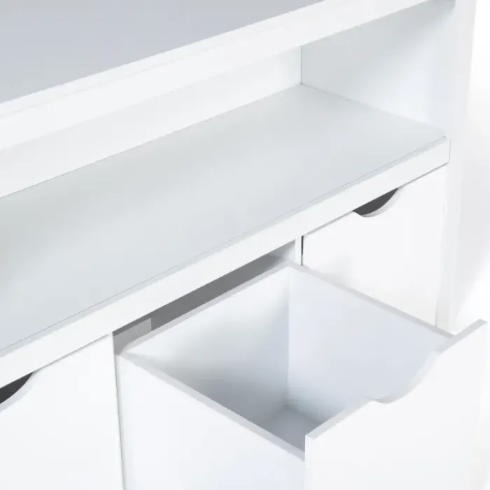 Meuble de rangement pour enfant 3 tiroirs bois blanc