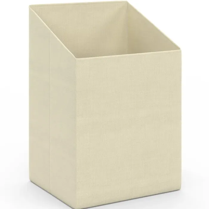 Meuble de rangement salle de bain bambou 2 paniers à linge amovibles 1 tiroir tissu écru