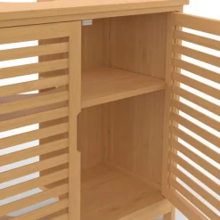 Meuble de salle de bain sous lavabo en bambou