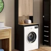Meuble dessus de machine à laver avec placard