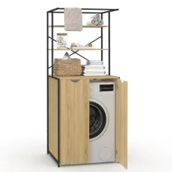 Meuble dessus machine à laver fermé design industriel
