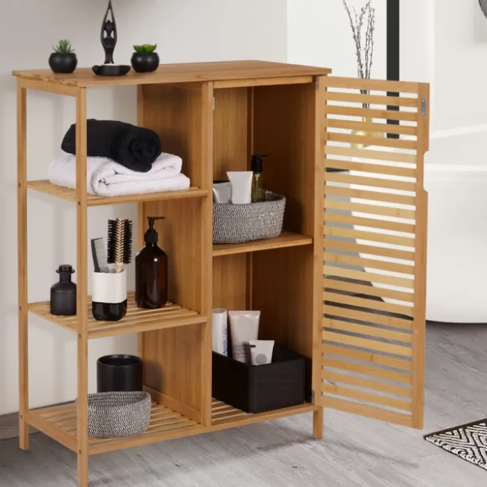 Meuble salle de bain en bambou