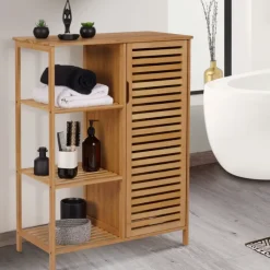 Meuble salle de bain en bambou