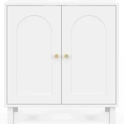 Meuble sous lavabo salle de bain design arche bois blanc
