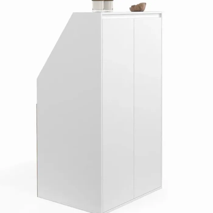 Meuble sous pente blanc avec rangement