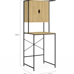 Meuble étagère de rangement machine à laver avec placards