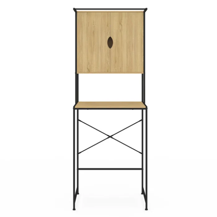 Meuble étagère de rangement machine à laver avec placards
