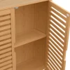 Meuble étagère dessus WC en bambou avec placard