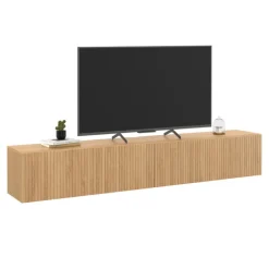 Meuble Télé suspendu 180 cm bois coloris chêne