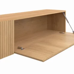 Meuble Télé suspendu 180 cm bois coloris chêne