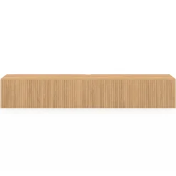 Meuble Télé suspendu 180 cm bois coloris chêne