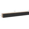 Meuble TV 270 cm suspendu 3 portes bois et noir