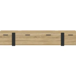 Meuble TV 180 cm suspendu 3 portes design industriel
