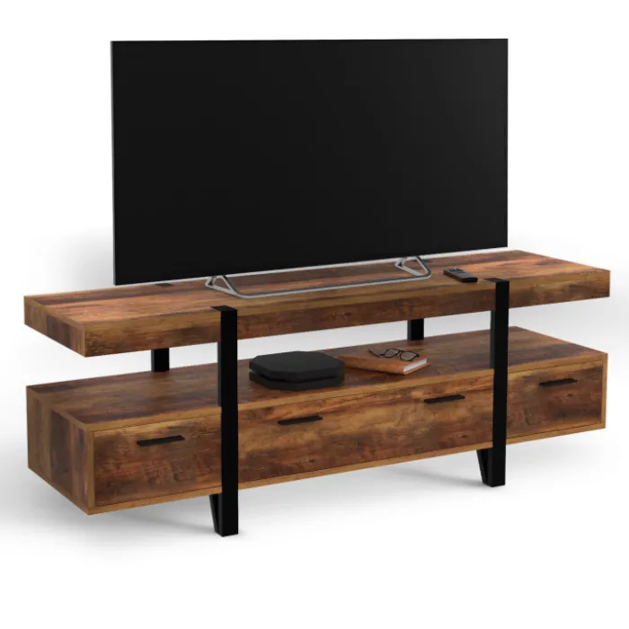 Meuble TV 140cm avec rangements