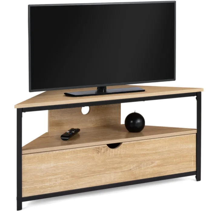 Meuble TV d'angle industriel