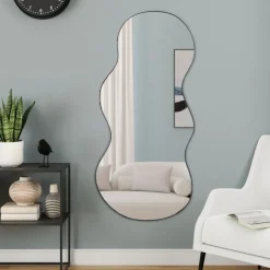 Miroir organique contour noir 45 x 100 cm