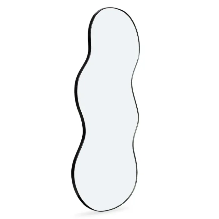 Miroir organique contour noir 45 x 100 cm