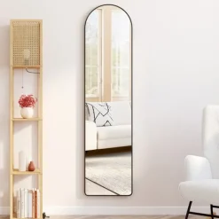 Miroir sur pied contour noir 160 x 40 cm