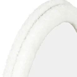 Miroir vague en tissu bouclette crème 150 x 50 cm