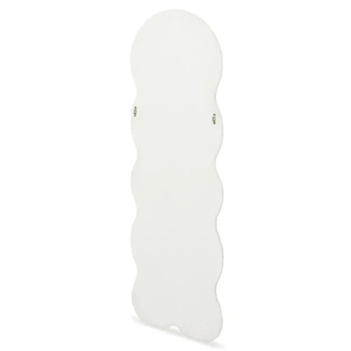 Miroir vague en tissu bouclette crème 150 x 50 cm