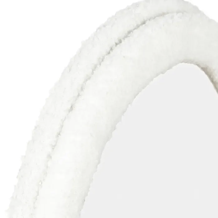 Miroir vague en tissu bouclette crème 150 x 50 cm
